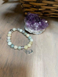 Amazonite Om Bracelet