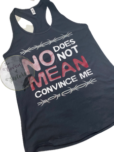 No Does Not Mean Hoodie -Sweatshirt - Long Sleeve