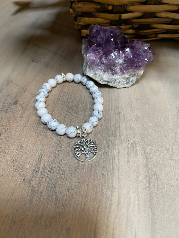 Howlite Tree of Life Bracelet