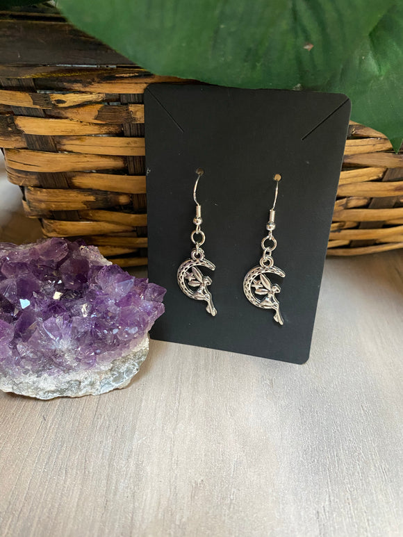 Fairy on the Moon Earrings